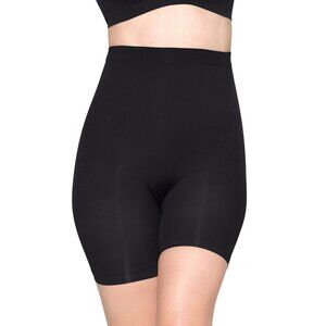 Skims Seamless Sculpt Mid Thigh Short Shapewear Black Tummy Control Size XXS XS